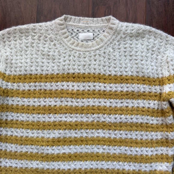 MOTHER "The Jumper" Sweater Small‎ Mostly Sunny Striped Alpaca Blend Cozy Soft - Picture 3 of 16